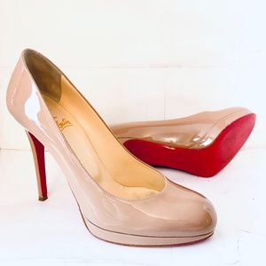 Louboutin NEW SIMPLE 120 Nude Patent Pump